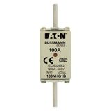 Fuse-link, low voltage, 100 A, AC 500 V, NH1, gL/gG, IEC, dual indicator