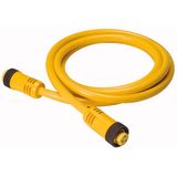 Connection cable, 4p, DC current, coupling M12 flat, plug M12 flat, L=5m