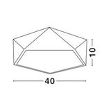 Metal & Acrylic Diffuser Matt White Outside & Inside LED E27 4x12 Watt 230 Volt IP20 Bulb Excluded D: 40 H: 10 cm