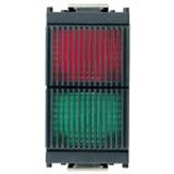 Red/green double indicator unit grey