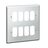 Synergy Grid 2 x 2 Gang 8 Module Front Plate Metalclad