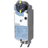 GGA326.1E/10 - Actuator for fire protection dampers, AC 230 V, 2-position, 18 Nm, spring return 90/15 s, 2 auxiliary switches, shaft 10 x