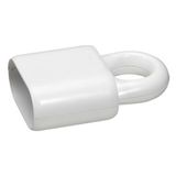 2P extension - 6 A - plastic with extraction ring - white - gencod labelling