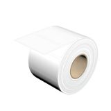 Device marking, Self-adhesive, halogen-free, 65 mm, Polyester, white