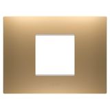 EGO PLATE - IN PAINTED TECHNOPOLYMER - 2 MODULES - GOLD - CHORUSMART