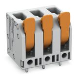 PCB terminal block lever 4 mm² gray