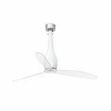 ETERFAN SHINY WHITE/TRANSPARENT CEILING FAN WITH D