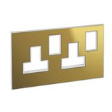 Arteor Surround Plate for 2 Gang 13A Switched Socket Outlet Reflective Gold