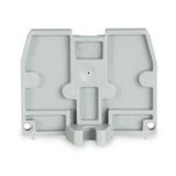 End plate with fixing flange M3 2.5 mm thick gray
