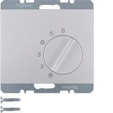 Thermostat, change-over contact, centre plate, K.5, al., matt, lacq.