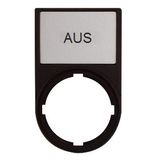 Holder + label 30x50mm "Aus"