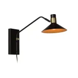 PEPIJN Wall Light 1xE14 Black/Gold