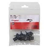 Bag of 10 screw-in bases for collars - black