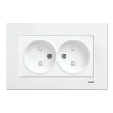 Karre White Two Gang Socket Child Protection