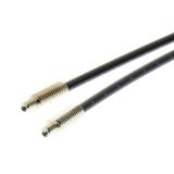 Fiber optic sensor head, through-beam, M4 cylindrical axial, R25 fiber