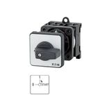 Auxiliary winding switch, T0, 20 A, rear mounting, 2 contact unit(s), Contacts: 3, 45 °, maintained, With 0 (Off) position, With spring-return to 1, 0