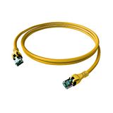 DualBoot PushPull Patch Cord, Cat.6a, Shielded, Yellow, 3m