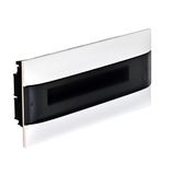 LEGRAND 1X22M FLUSH CABINET SMOKED DOOR E + N  TERMINAL BLOCK FOR DRY WALL