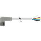 M8 female 90° A-cod. with cable F&B PVC 4x0.25 gy UL/CSA 10m