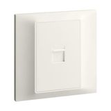 Belanko S - 1 gang Euro face plate single keystone adaptor - Ivory