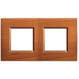 LL - cover plate 2x2P 71mm cherrywood
