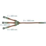 Three-pole earthing and short-circuiting cable 50mm² with crimped cabl