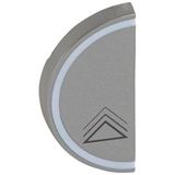 Round key cover Arteor BUS/SCS - dimmer symbol - 1 module left-hand - magnesium