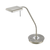 Bergamo LED table lamp brushed steel