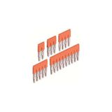 TERMINAL BLOCK & STRIP CONDUCTING ACCESSORIES, JUMPER BAR, 2 POLE, ORANGE, PRODUCT SPACING .394 IN [10 MM], -67 – 230 °F [-55 – 110 °C]