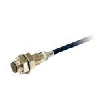 Proximity sensor, inductive, nickel-brass, short body, M12, shielded,