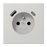 Socket fren/belg with USB type AC LS1520F-15CALG