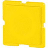 Button plate, 18 x 18 mm, yellow