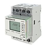 Modular 4-wire-kwh-meter 65A direct, with RS485 connection