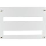 Front plate 45mm-Device cutout for 33 Module units per row, 2+ rows, white