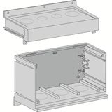 Top (2x40 mm and 2x25 mm) and bottom (3x47 mm) section incl. screws.
