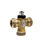 VZ319C Zone Valve, 3-Way, PN16, DN15, 15mm O/D Compression, Kvs 2.0 m³/h, M30 Actuator Connection, 5.5 mm Stroke, Stem Up Closed