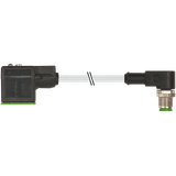 M12 male 90° A-cod./MSUD valve  A-18mm PUR 5x0.34 gy+rob+drag-ch 0.3m