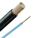 Halogenfree Single Core Wire H07Z-U 1,5 black, single core