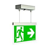 Emergency luminaire AX Duo stainless steel look
