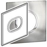 Arteor™ - Plate - US std - round - 3 modules - 4'' x 4'' - stainless steel