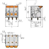 PCB terminal block lever 6 mm² red