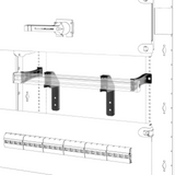 PAIR OF DIN RAIL MOUNTING BRACKETS - QDX - FOR STRUCTURE P=300MM - FOR MSX/D/M/C 160-250