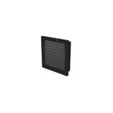 Exhaust filter (cabinet), IP54, black, EMC version: EN 61000-3-2,-3, E