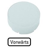 Button lens, raised white, FORWARDS