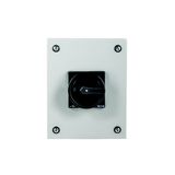 Main switch, P3, 63 A, surface mounting, 3 pole + N, STOP function, With black rotary handle and locking ring, Lockable in the 0 (Off) position, in st