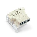 Linect® T-connector 3-pole 1 input white