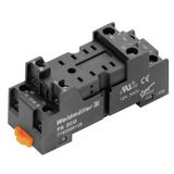 Relay socket, flat design, IP10, 2 CO contact , 12 A, Screw connection