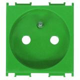 Socket with earthed pin and higher protec. cover green 16A