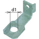 Connection bracket IF1 angled bore diameter d1 18 mm