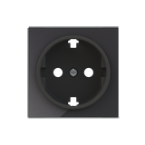 8588 CN Cover plate for Schuko socket outlet - Black Glass Socket outlet Central cover plate Black - Sky Niessen